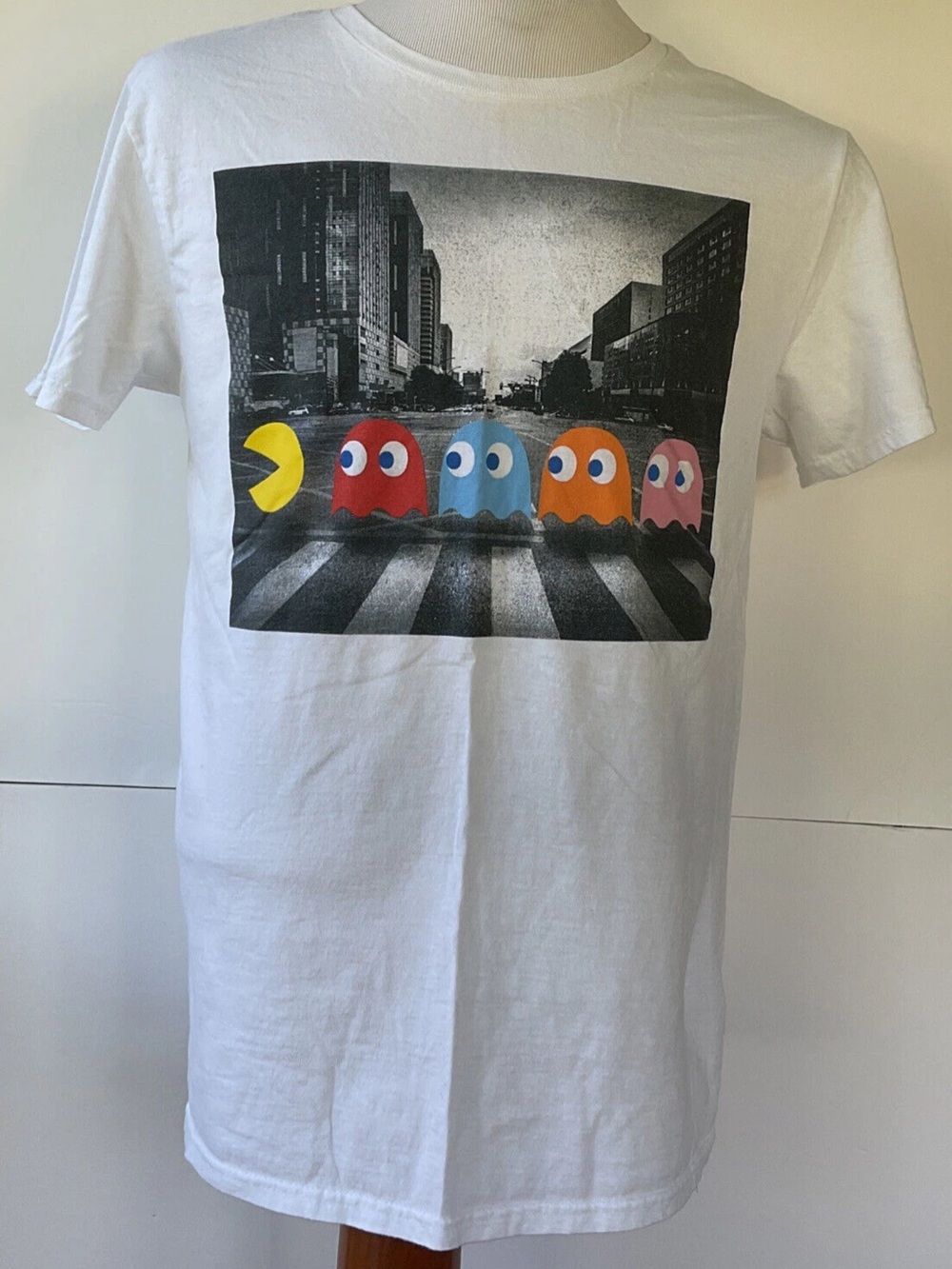 Vintage Pac Man Unisex Graphic Short Sleeve T-shirt Size Medium
